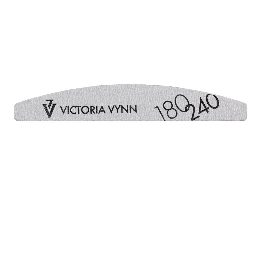 Victoria Vynn Crescent Grey Nail Files 180/240 10pcs