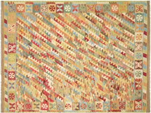 Vintage Afghan Maimana Kilim - 6' x 7'9"