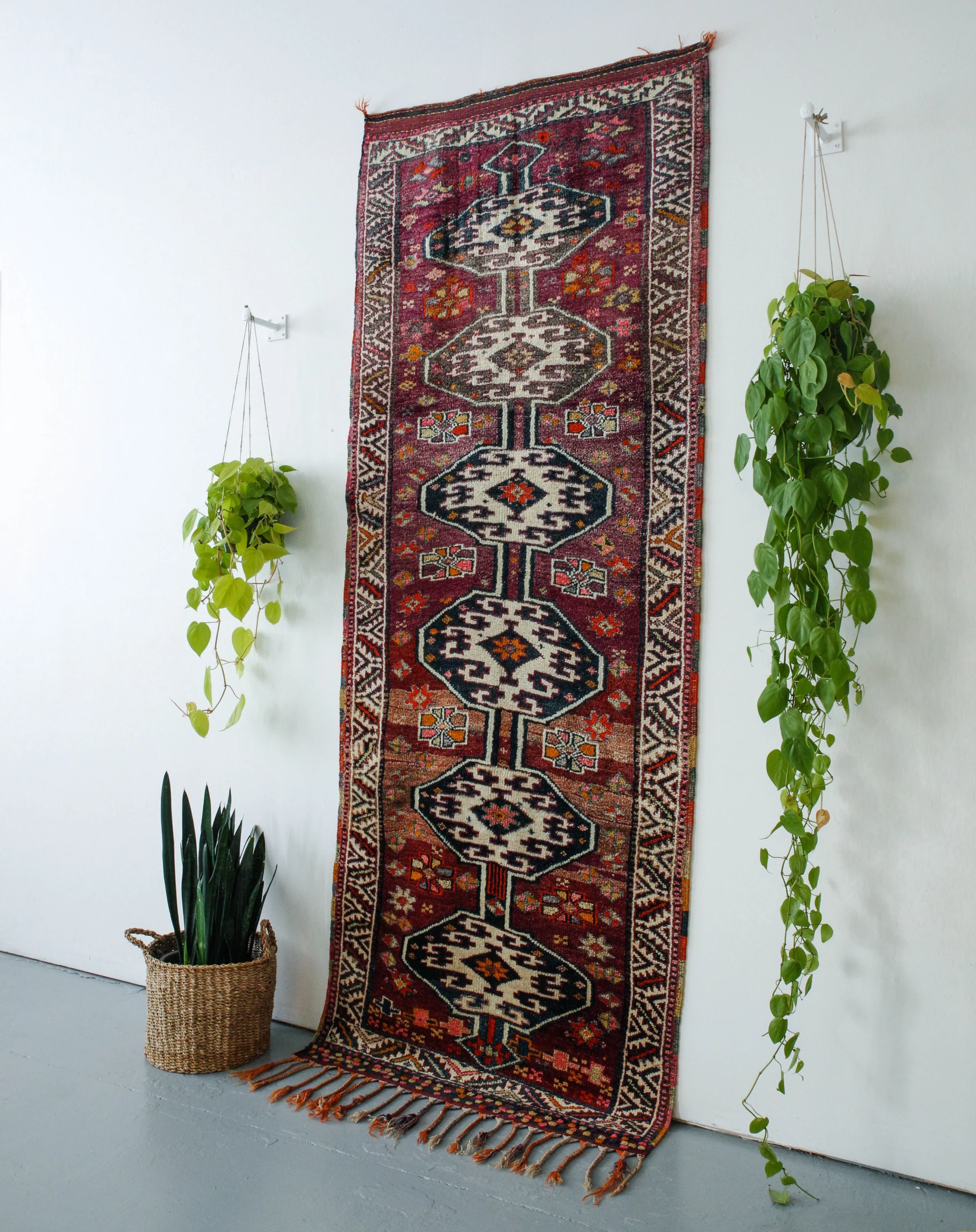 Vintage Kurdish Herki Runner Rug