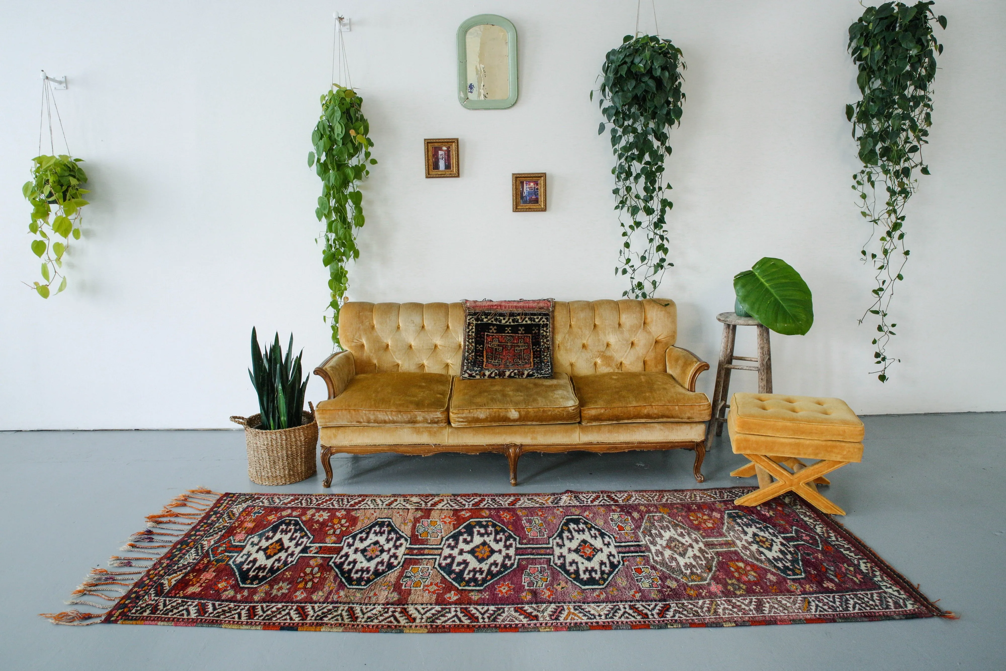 Vintage Kurdish Herki Runner Rug