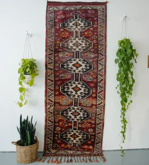 Vintage Kurdish Herki Runner Rug