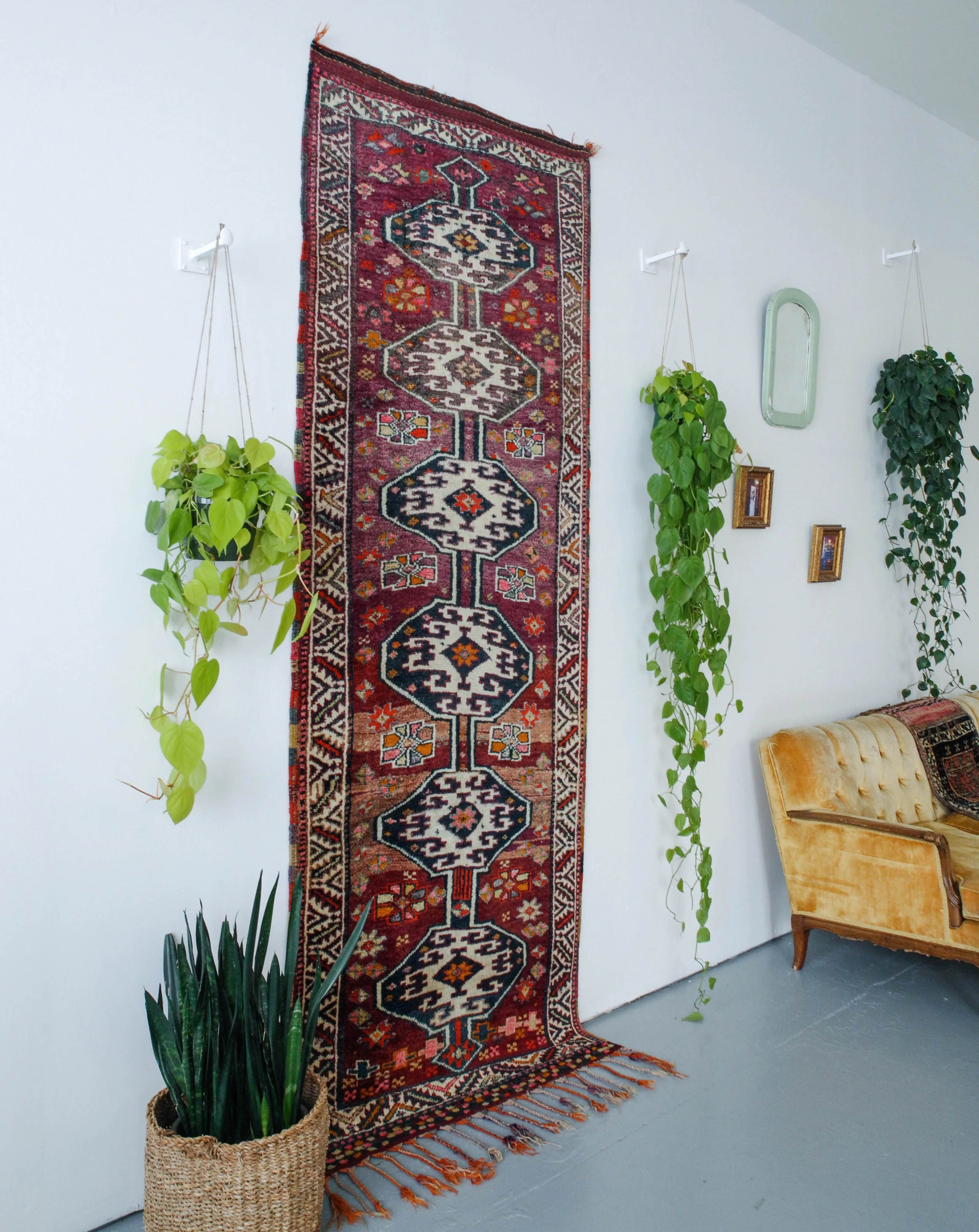 Vintage Kurdish Herki Runner Rug