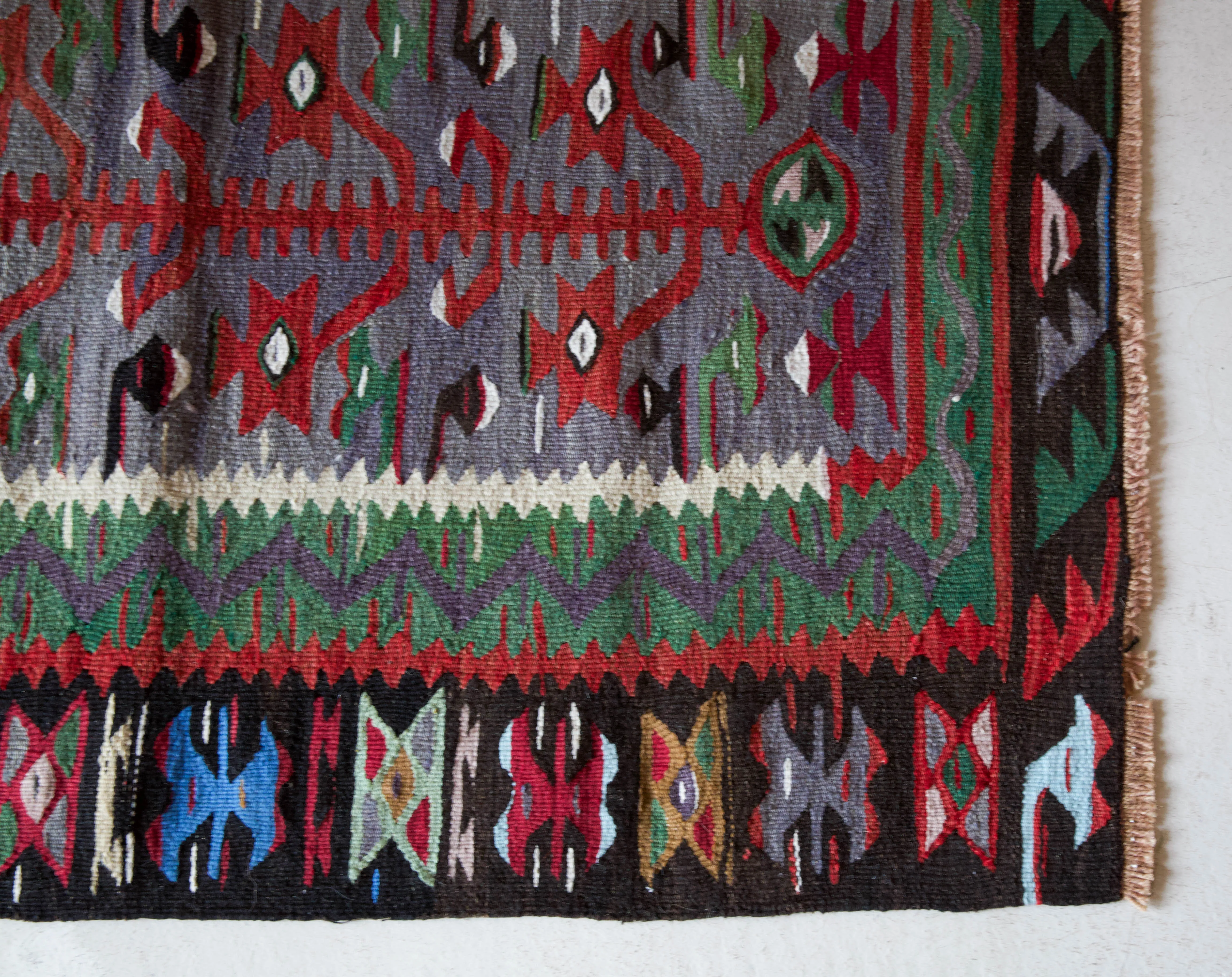 Vintage Oushak Kilim Rug 2'10"x4'