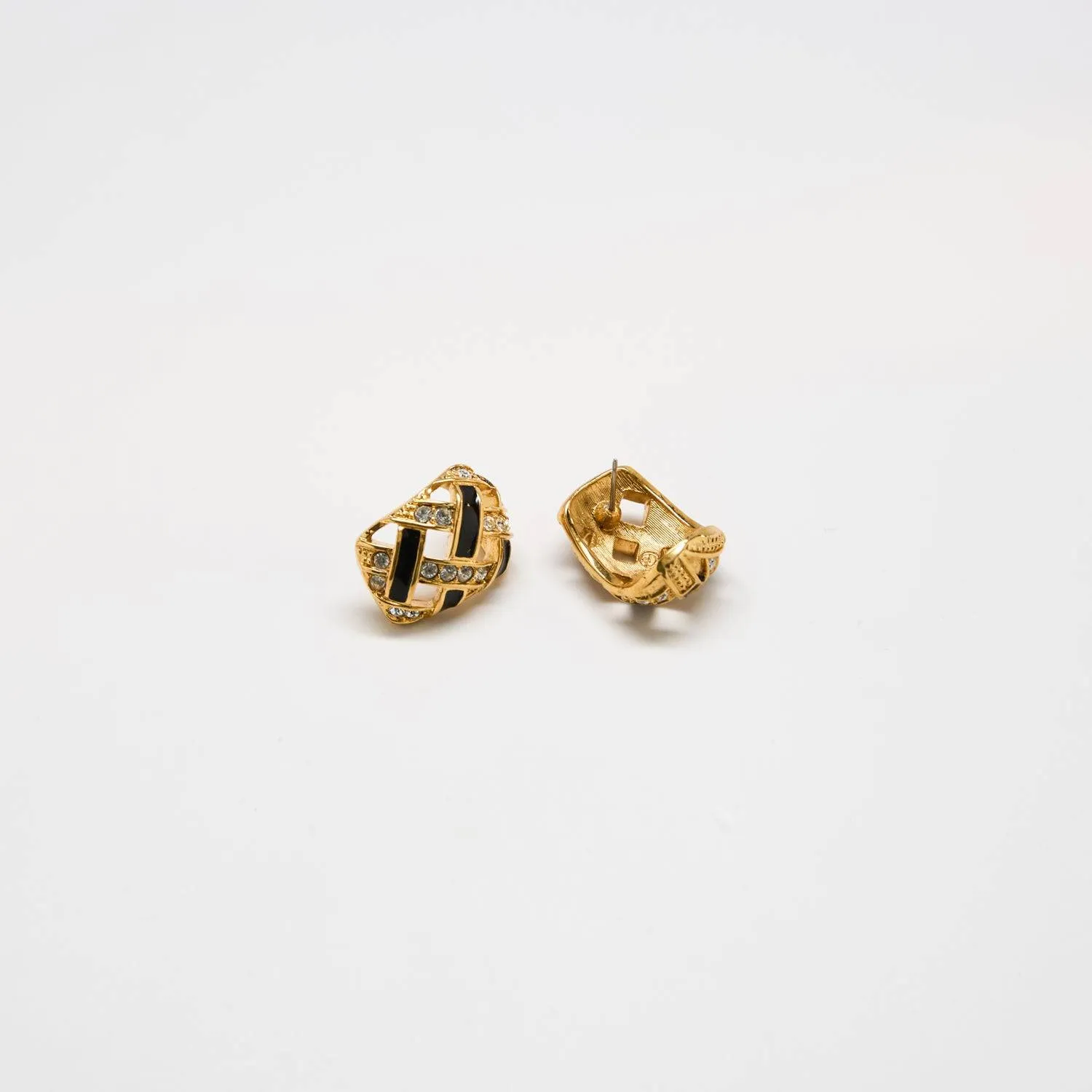 Vintage Swarovski Woven Earrings