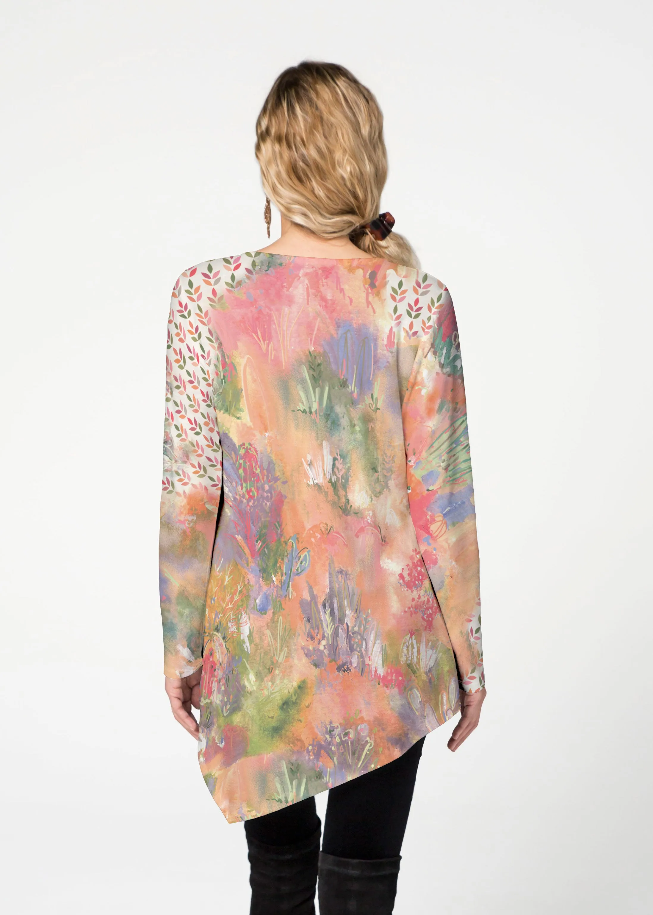 Warm Desert Vibes (17248) ~ Asymmetrical French Terry Tunic