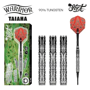 Warrior Taiaha Soft Tip Dart Set-90% Tungsten Barrels