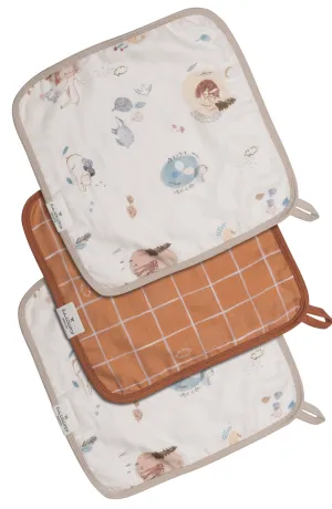 Washcloth Set - 3 Pack - Cozy Forest