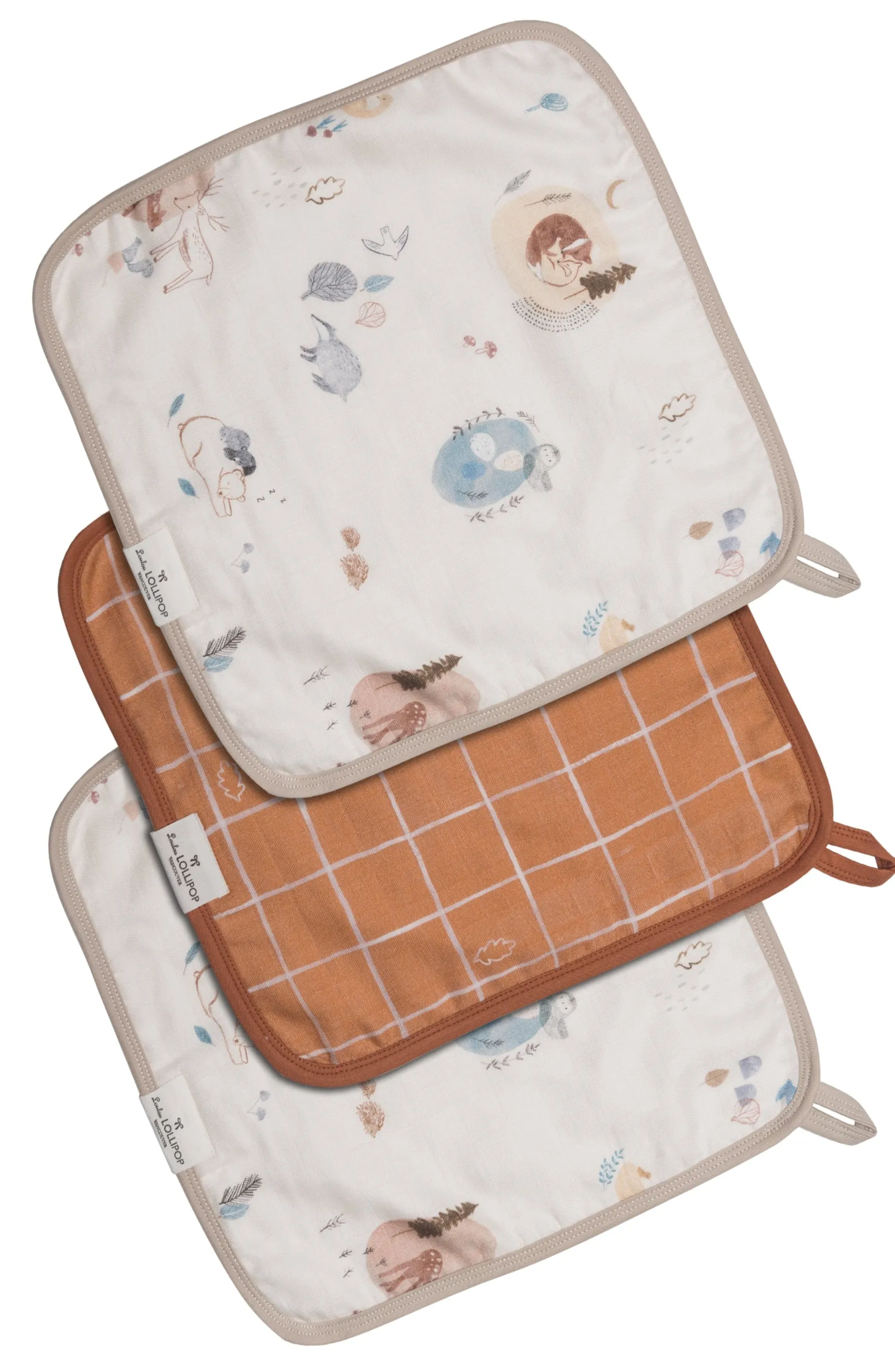 Washcloth Set - 3 Pack - Cozy Forest