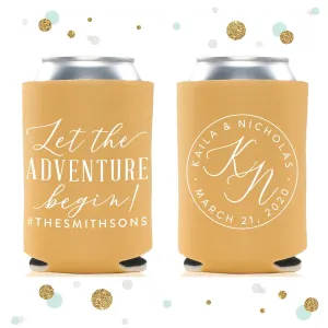 Wedding Can Cooler #137R - Let The Adventure Begin