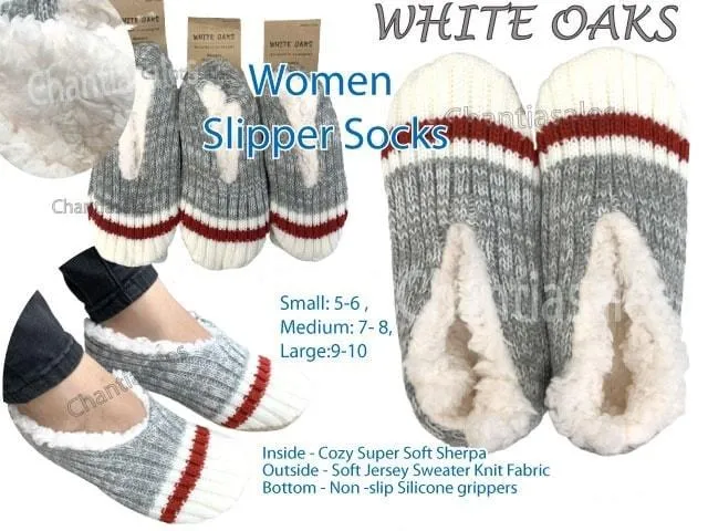 Women Cozy Sherpa Slipper Socks Short