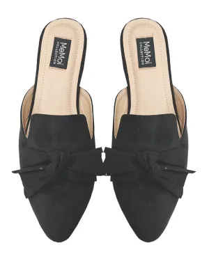 Women's Audrey Vegan Suede Pointed Toe Backless Slippers