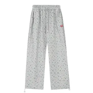 Women's Blue Floral Sweatpants