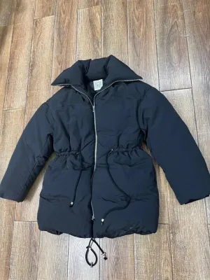 Women's fashion down jacket stand collar slim warm coat