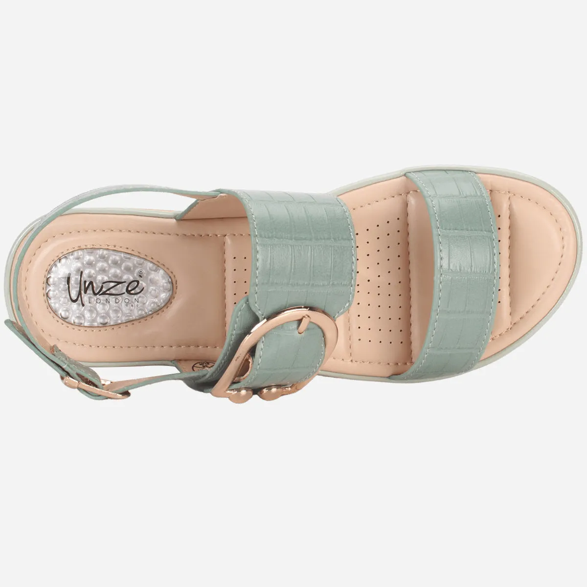 Womens "NIAMA" Open Toe Comfy Everyday Wedge Sandals