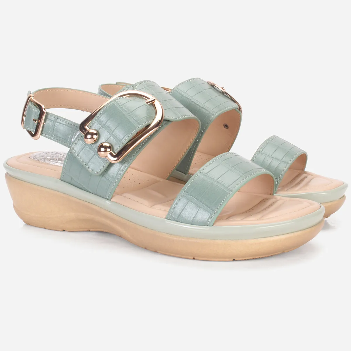 Womens "NIAMA" Open Toe Comfy Everyday Wedge Sandals