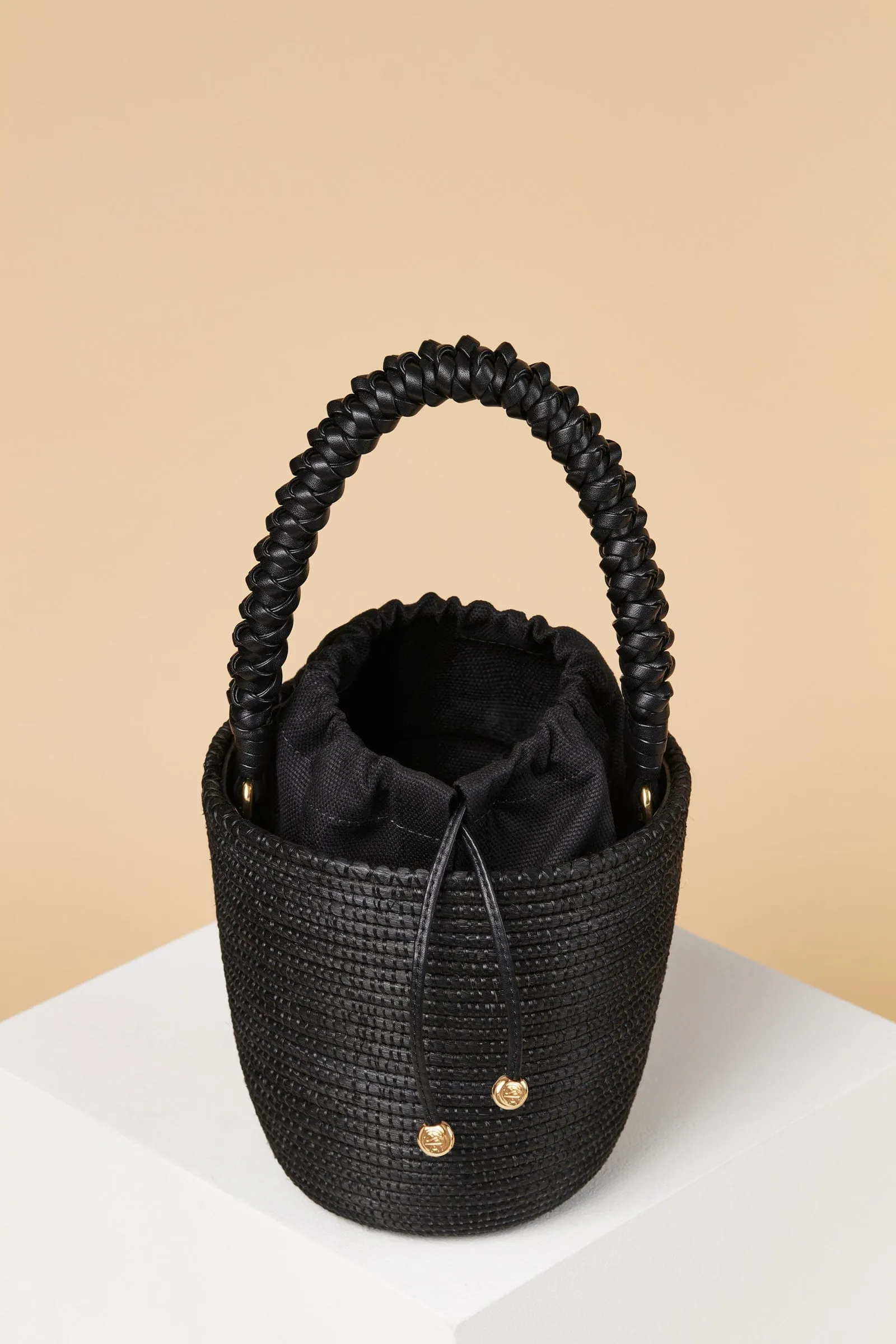 Woven Handle Lunchpail / Black