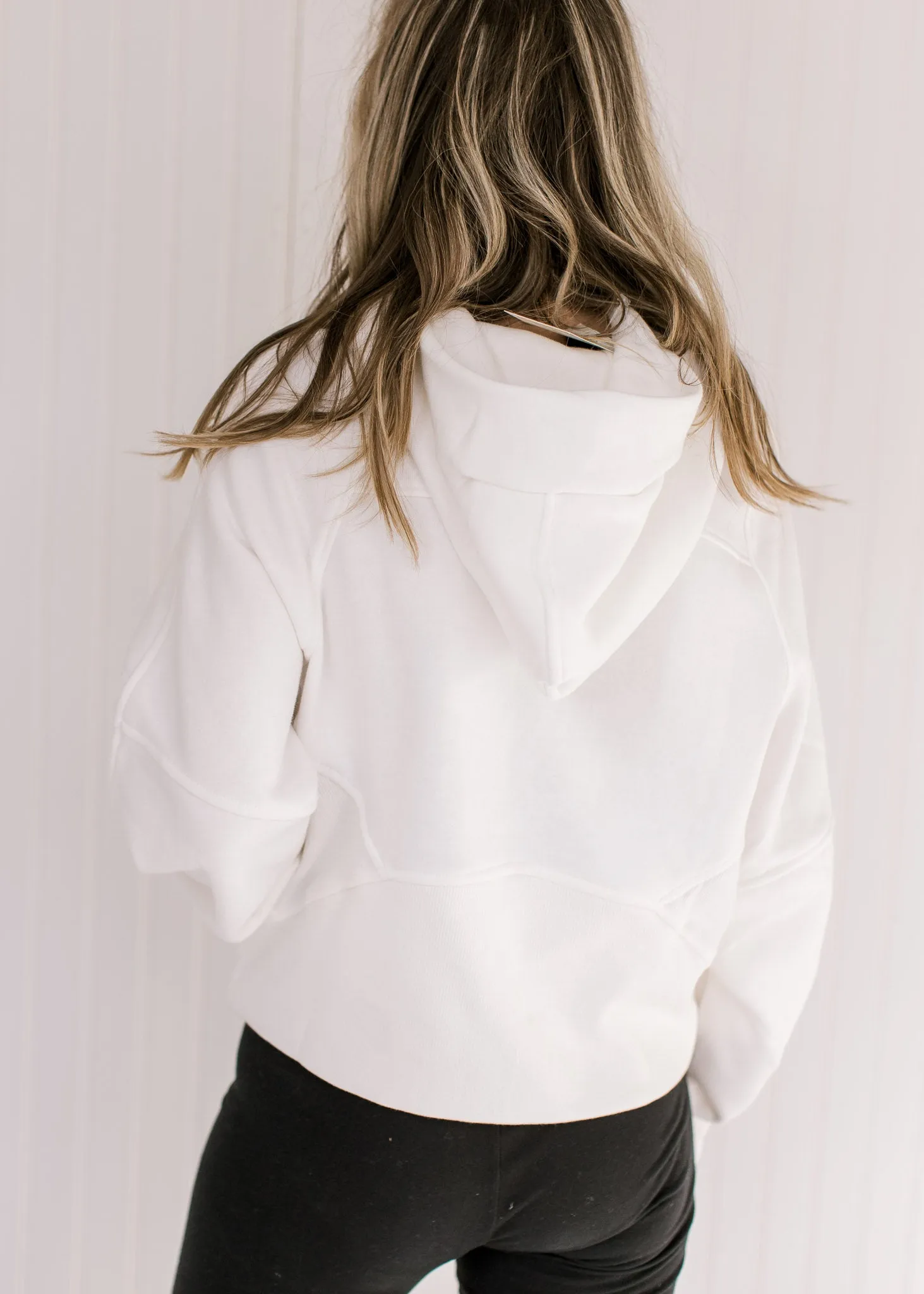X Athleisure Ivory Cropped 1/4 Zip