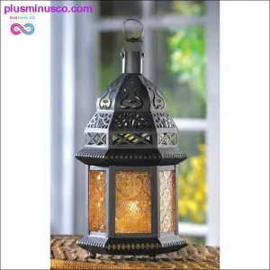 Yellow Glass Moroccan Lantern ll PlusMinusco.com