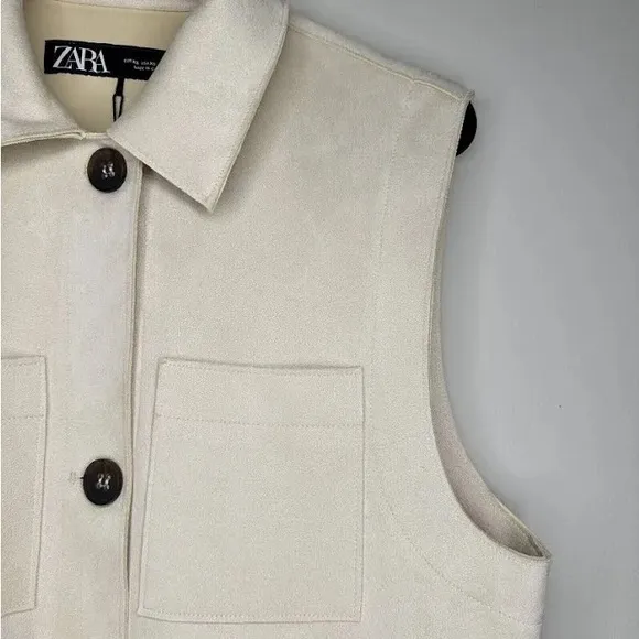 ZARA Faux Suede Vest.